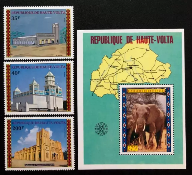 BURKINA FASO 1973 ANIMALS , ELEPHANTS , TOURISM SC 307- c173 MNH
