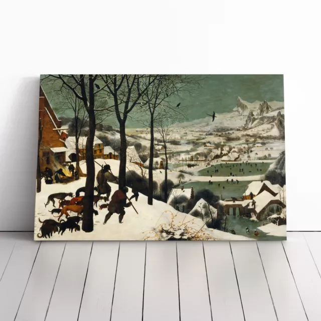 Pieter Bruegel The Elder Hunters In The Snow Canvas Wall Art Print Framed Decor