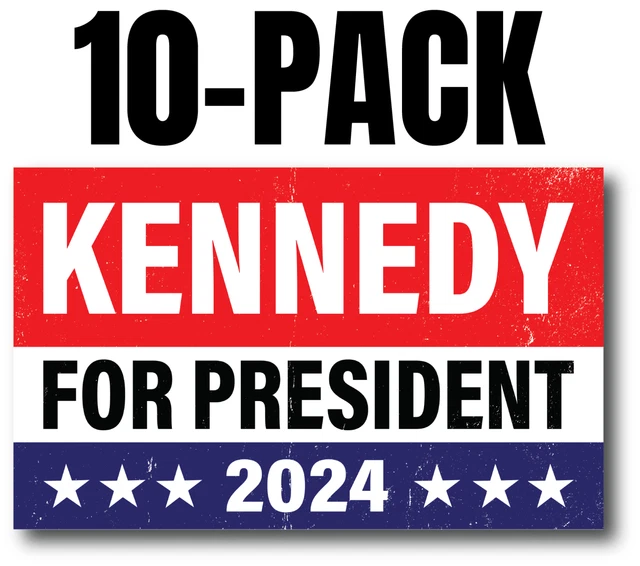 10PACK RFK JR 2024 Stickers Robert F Kennedy Jr President Bumper Elect