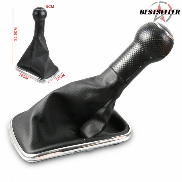 5 SPEED BLACK Gear Shift Knob Cover Stick Lever Boot For VW Bora Golf