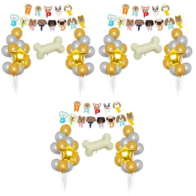 72 Stück Ballons Set Haustier Hund Geburtstagsfeier Aluminiumfolie Ballon