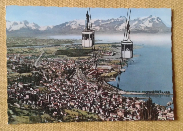 Alte AK-Bregenz am Bodensee-Pfänderbahn-gelaufen-1961