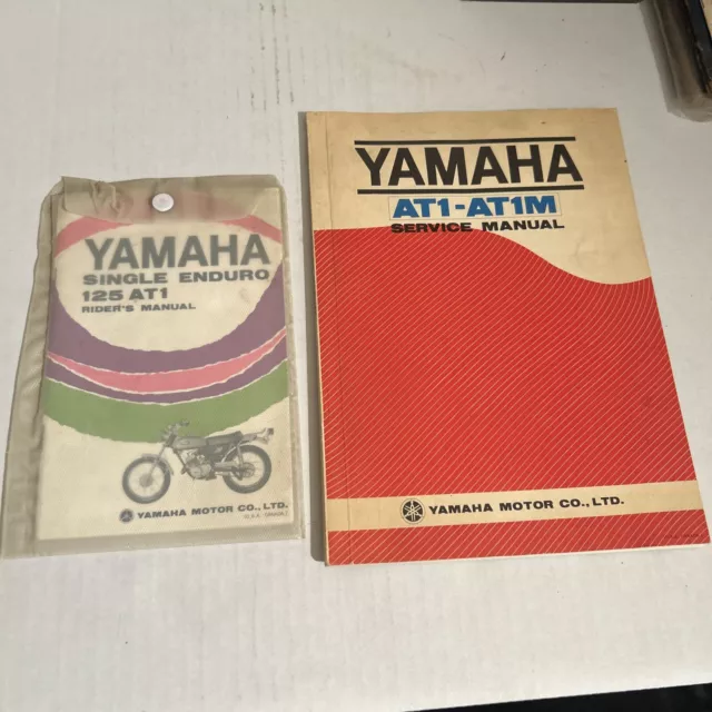 Vintage Yamaha Single Enduro 125 AT1 and AT1M Riders Manual And Service Manual