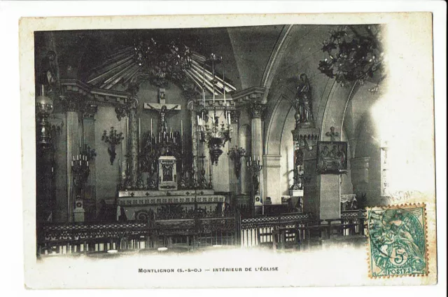 CPA-Carte postale France - Montlignon Intérieur de l'Eglise -1903 -S 2580