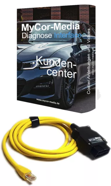 Ethernet Diagnose Interface passt für BMW F,-G-,I-Modelle Rheingold E-SYS