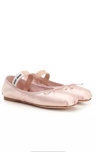 Miu Miu Pink Ballet Flats Size 40 - Highly Sought After - Full Set