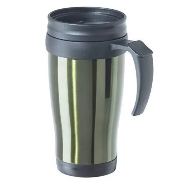 Insulated Coffee Mug Thermal Stainless Steel Travel Tumbler W/ Easy Grip Handle