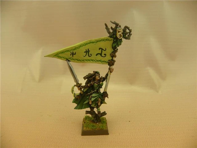 Warhammer Painted Wood Elves Battle Standard Bearer