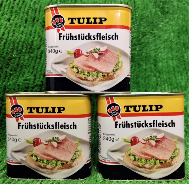 (15,59€/kg) 3x Tulip FRÜHSTÜCKSFLEISCH 340g Dose Wurstkonserven gratis Versand