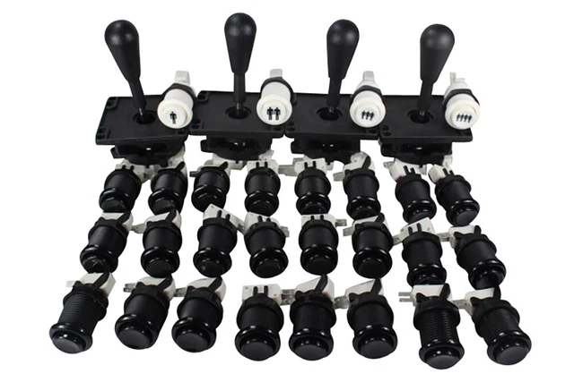 Happ Arcade Control Panel Black Kit - 4 Player - Ultimate Joysticks Happ Arcade Control Panel Black Kit - 4 Player - Ultimate Joysticks