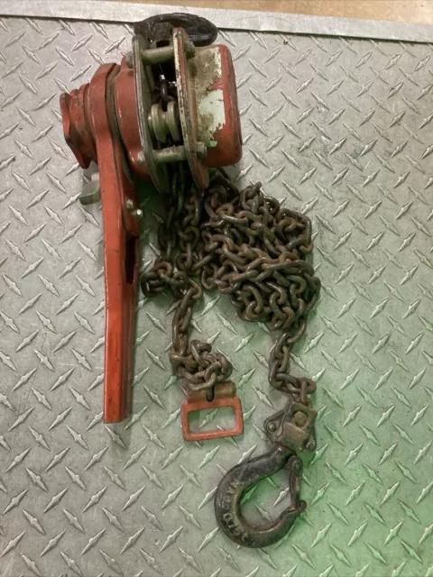 Dayton 4ZX44 3/4 Ton Lever Chain Hoist, 10' Lift tested