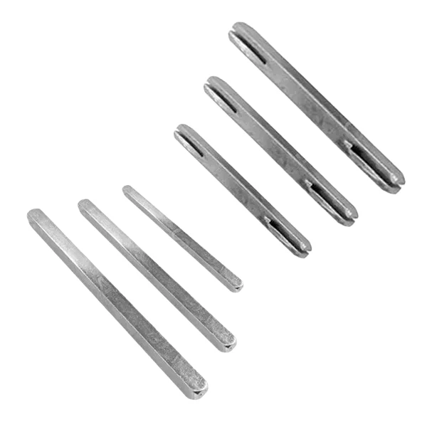 FixitFlo 8mm Square Door Handle Spindle Bar - 130mm Length, Steel With Zinc Finish (Choose 1, 2, Or 3 Pack)