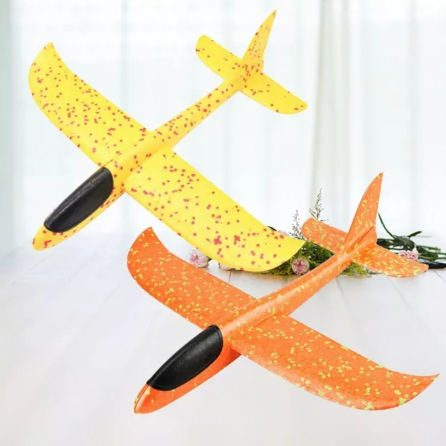 2x XXL Kinder Styroporflugzeug Styroporflieger Wurfgleiter 48cm Flugzeug