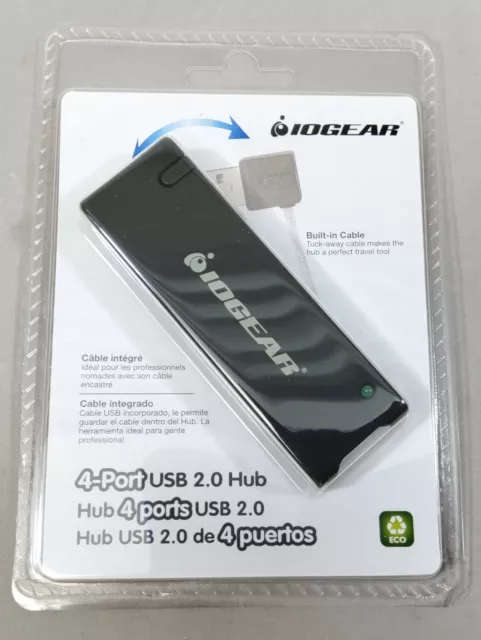 Brand New IOGEAR 4-Port Hi-Speed USB 2.0 Hub  Model GUH285W6