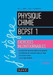 PHYSIQUE-CHIMIE BCPST 1 - Exercices incontournables... | Buch | Zustand ...