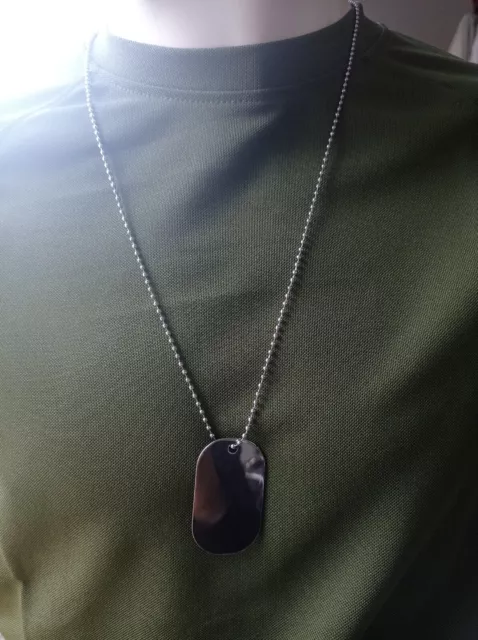 Collana con ciondolo piastrina militare soldato in acciaio inox Idea Regalo