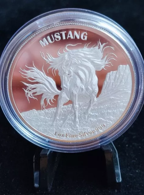 2024 Tokelau 1 oz Mustang Silver Coin .999 Fine