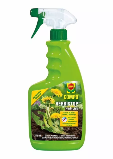 COMPO Herbistop Herbicida líquido spray 750 ml Control malas hierbas y antimusgo