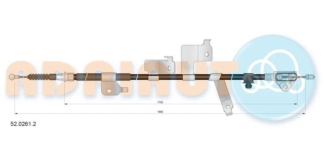 ADRIAUTO Handbremsseil Bremsseil Seilzug Feststellbremse Hinten links 52.0261.2