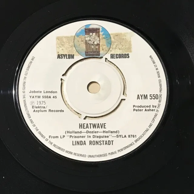 Linda Ronstadt - Heatwave  7" Vinyl (Ex)