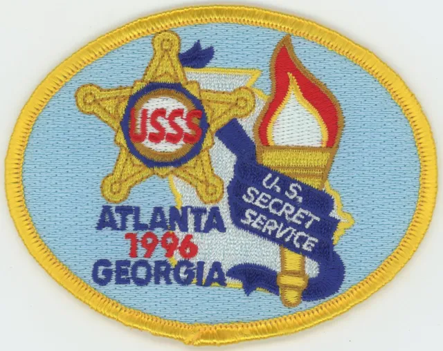Secret Service 1996 Atlanta Olympics Vintage Patch