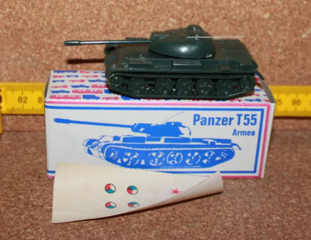 VEB Berlinplast Kampfpanzer T 55 NVA H0 1:87 Neu in der OVP DDR Produktion