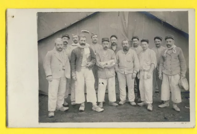 RPPC MILITARY SOLDIERS Tent Canvas Photo Postcard