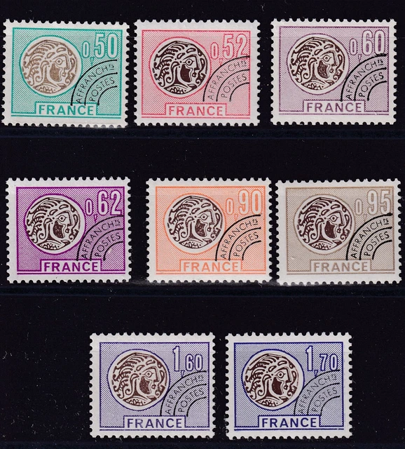 Série De Timbres Français "Monnaie Gauloise" 1976 - Neufs Luxe **, Préoblitérés (Prêt-à-poster), Thème Numismatique