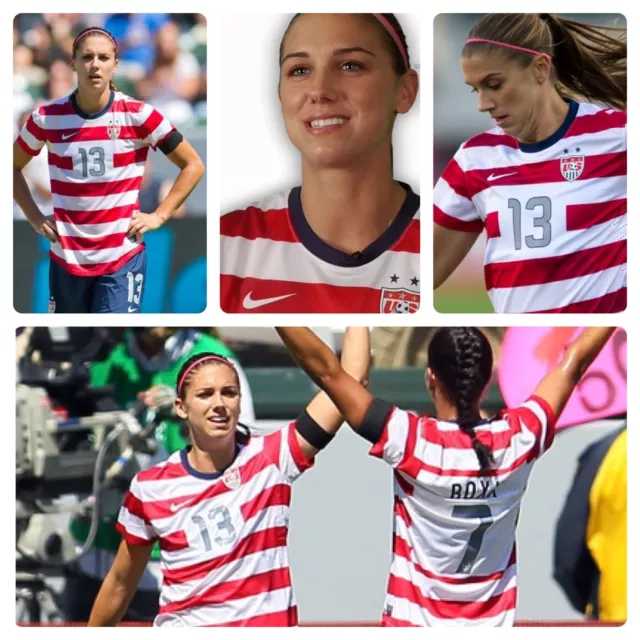 Nike Uswnt 2012 Waldo #13 Alex Morgan Soccer Jersey S