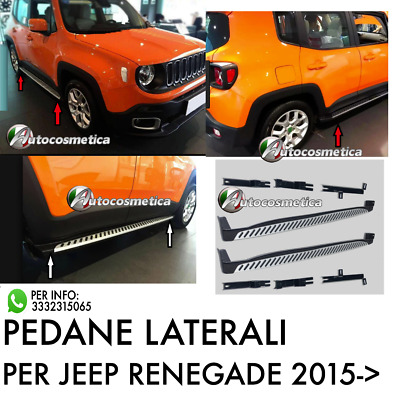 Barre Laterali PEDANE SOTTOPORTA Inox per Jeep Renegade dal 2014 J&J AUTOMOTIVE 