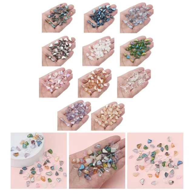 Assortiment de perles de gravier en verre multicolore pour bracelets créatifs 2