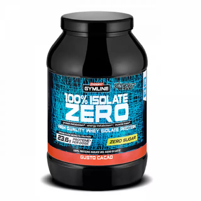 Enervit Gymline Muscle 100% Isolate Zero 900g Whey Proteine siero del latte