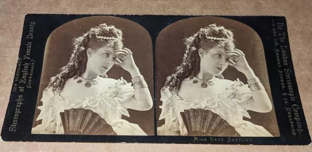 London Stereoscopic Co Stereoview Female Beauty Miss Kate Santley Actress Singer