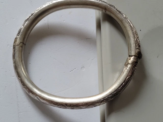 Bracelet Ancien Serti De 18 Gros Saphirets - Bijou Vintage Occasion - Sans Marque