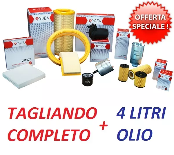 Kit Filtri Tagliando + Olio 5W40 Opel Corsa D 1.0 1.2 1.4 Benzina Gpl 2006-2014