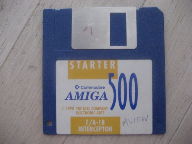 Jeu Interceptor Sur Amiga – 1988 – Boîtier Plastique Abîmé, Jeu Fonctionnel