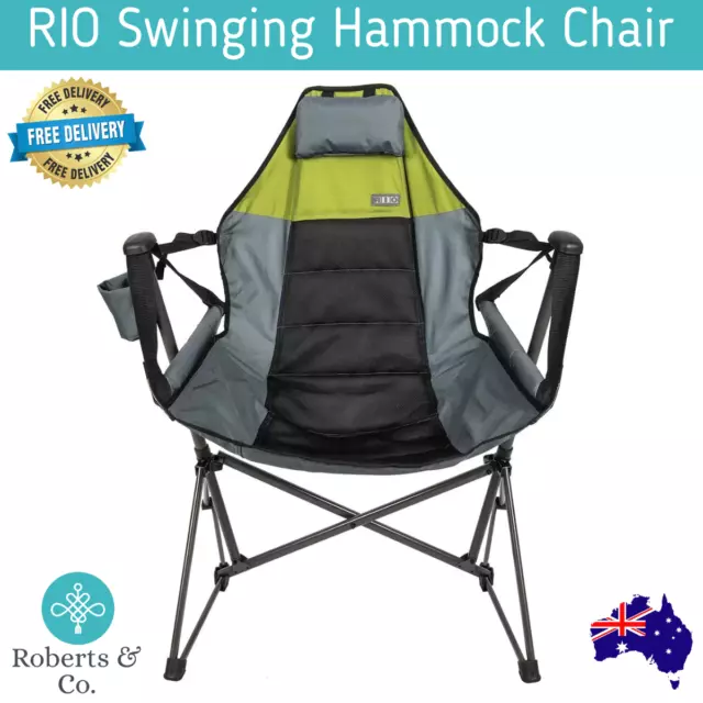 RIO Swinging Hammock Chair Camping Chair Sit Upright Or Lounge Hammock Style