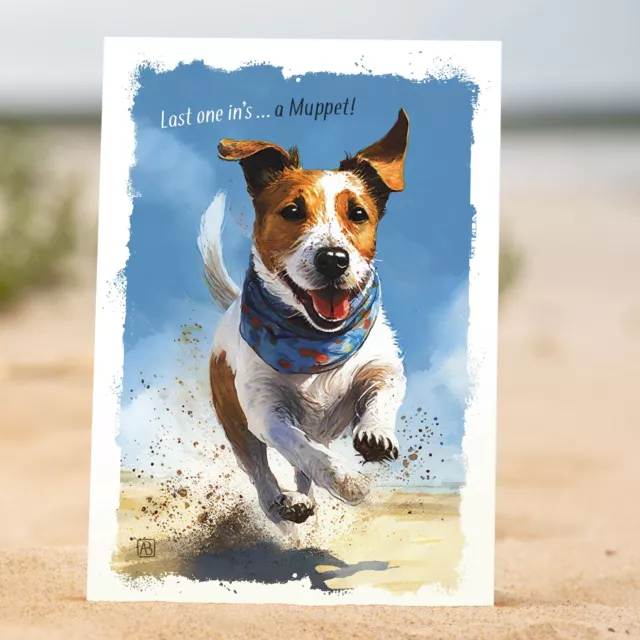 Jack Russell, Terrier, Dog, From the Dog, Dog Birthday, Countryside, Funny card.