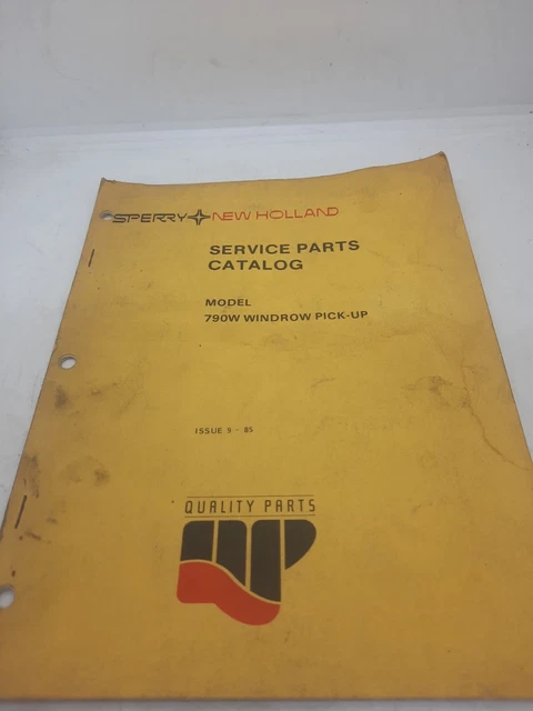New Holland 790W Windrow Pick-Up Header Parts Catalog Manual