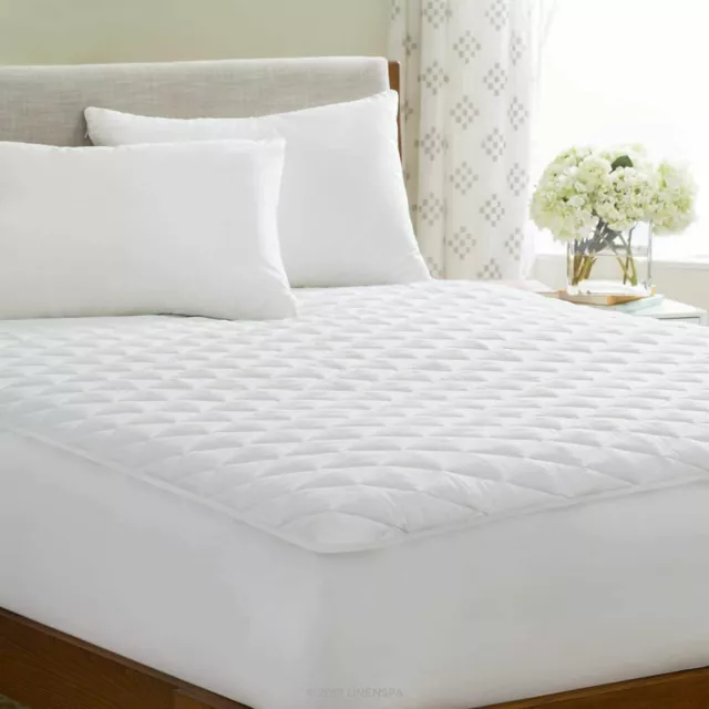 Extra Deep 12"/30Cm Quilted Matress Mattress Protector Fitted Bed Cover All Size