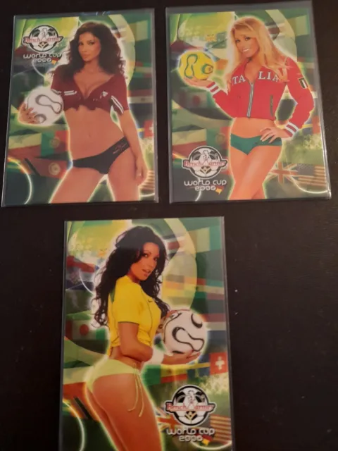 3 Benchwarmer 2006 World Cup Soccer  Promotional Trading Cards.