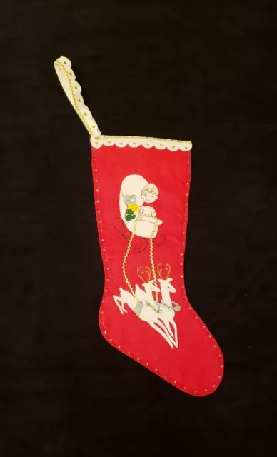 Vintage 1960's Christmas Stocking