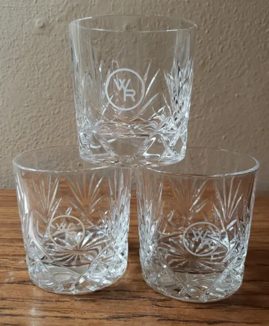 Limited Edition WOODFORD RESERVE Glencairn Crystal Rocks Glass ~ Set of 3