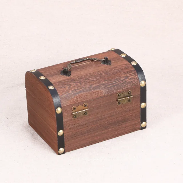 Caja de almacenamiento traje de baño para almacenamiento tesoro pecho caja de madera moneda almacenamiento caja