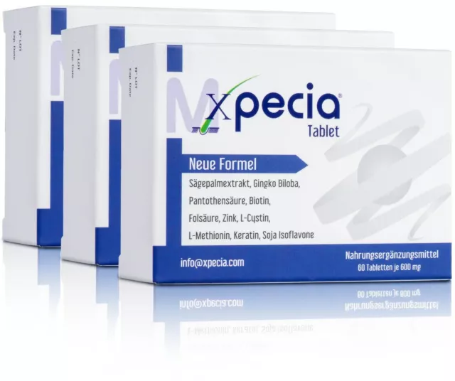 3x60 Tabletten=180 Tabletten Xpecia DHT Blocker mit Biotin und Sägepalmextrakt