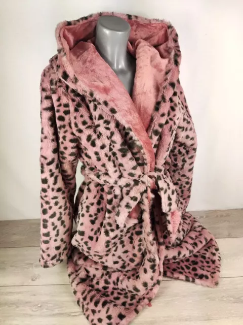 Abito nuovo abito Boux Avenue misto rosa stampa ghepardo midi UK medio