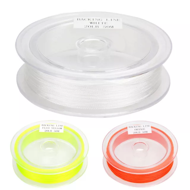 fr 1pc Fly Line 3 Colors 50M Backing Line 20LB Fly Backing Braided Line