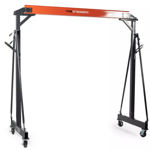 Titan Attachments 2 Ton Adjustable Steel Gantry Crane, Portable Shop Lift Hoist