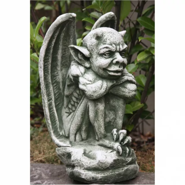 Figura Gárgolas De Hormigón Gargoyles Resistente Heladas Jardín Decoración Nuevo