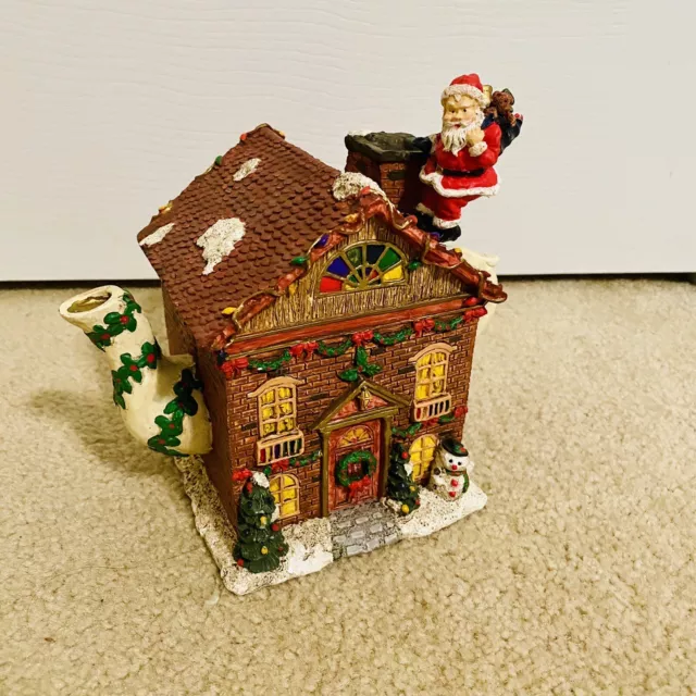 VTG CHRISTMAS HOUSE San Francisco Music Box Plays Santa Claus Is Coming